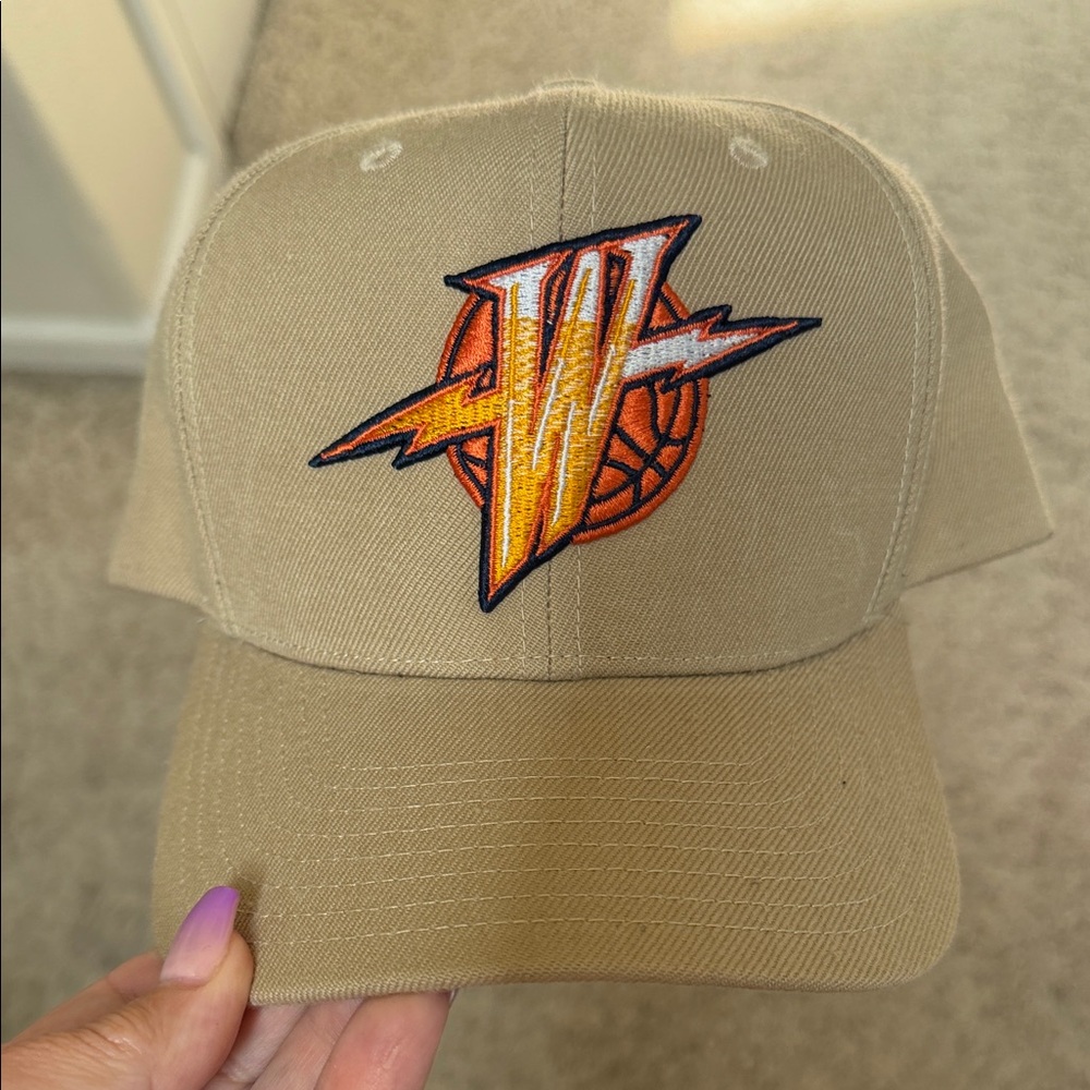 Warriors Tan Cap with Orange Embroidered Logo